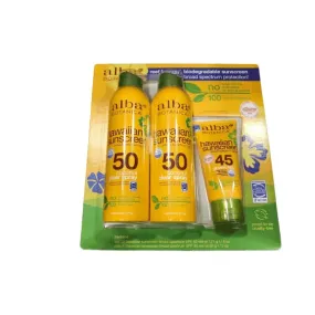Alba Botanica Coconut Clear and Green Tea Sunscreen 3 Pack