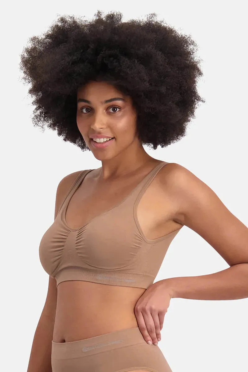 Bamboo Basic Ladies BB Fleur Knitted Seamless Padded Bra