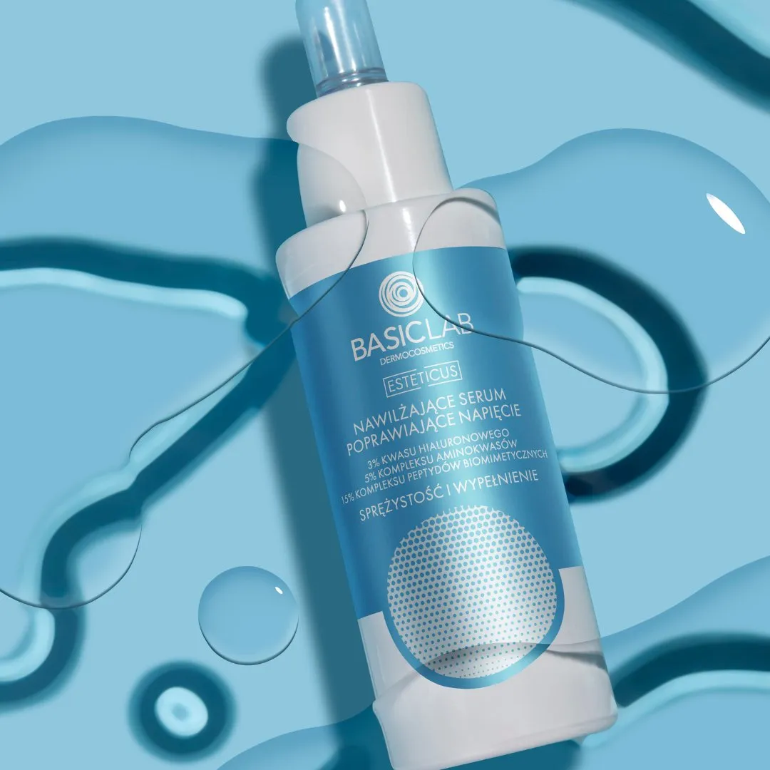 BasicLab Moisturizing Serum Improving Tightness with 3% Hyaluronic Acid, 5% Amino Acid Complex & 15% Biomimetic Peptide Complex 30ml