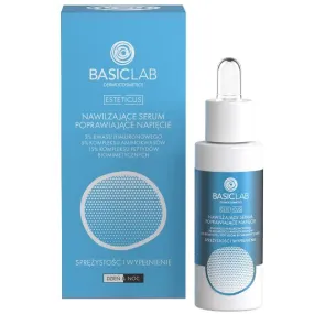 BasicLab Moisturizing Serum Improving Tightness with 3% Hyaluronic Acid, 5% Amino Acid Complex & 15% Biomimetic Peptide Complex 30ml