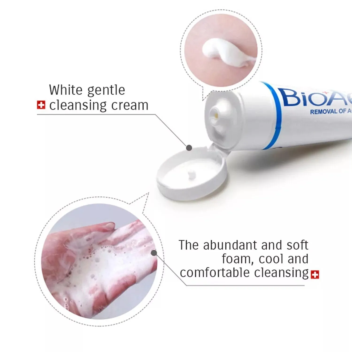 BIOAQUA Skin Care Acne Face Removal Cleanser Cream Spots Scar Blemish Mark 100g