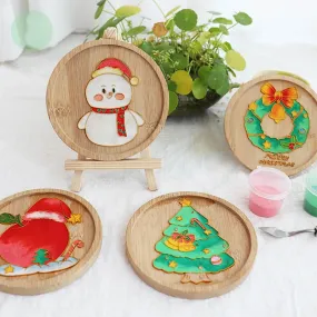 Christmas Cloisonné Enamel Coaster DIY Kit – Handmade Holiday Craft Set