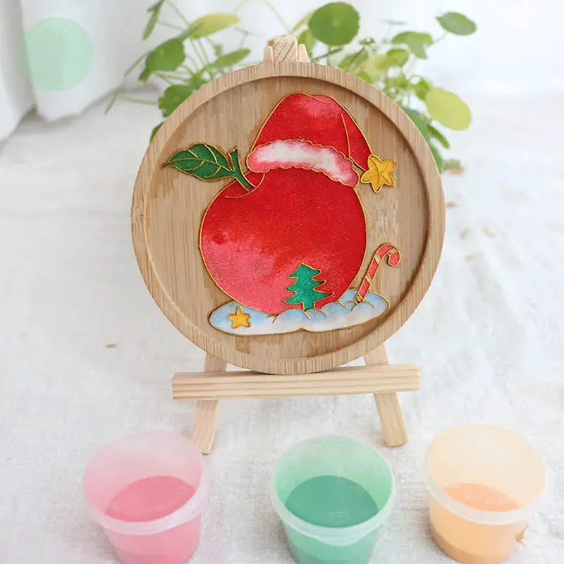 Christmas Cloisonné Enamel Coaster DIY Kit – Handmade Holiday Craft Set
