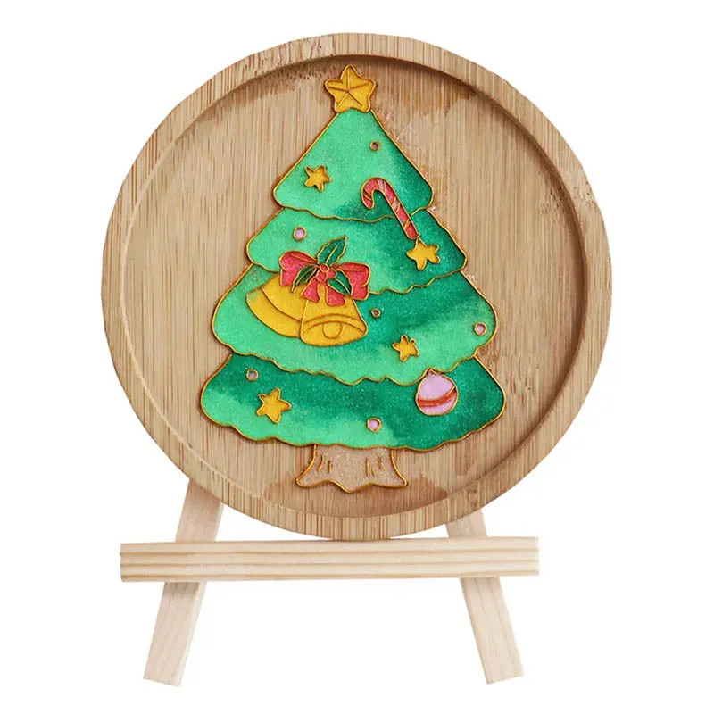 Christmas Cloisonné Enamel Coaster DIY Kit – Handmade Holiday Craft Set