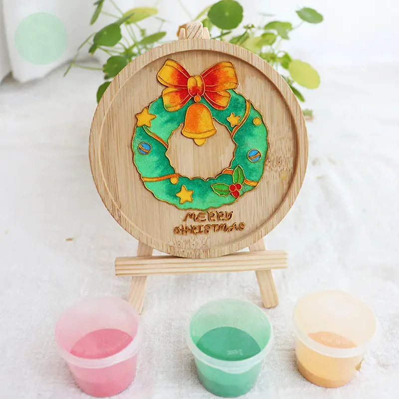 Christmas Cloisonné Enamel Coaster DIY Kit – Handmade Holiday Craft Set