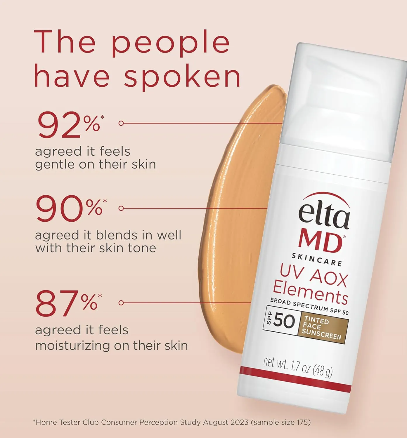 EltaMD UV AOX Elements Tinted Mineral Face Sunscreen SPF 50: Tinted Moisturizer with Zinc, Ideal for Makeup Wear and Sensitive Skin, 1.7 oz