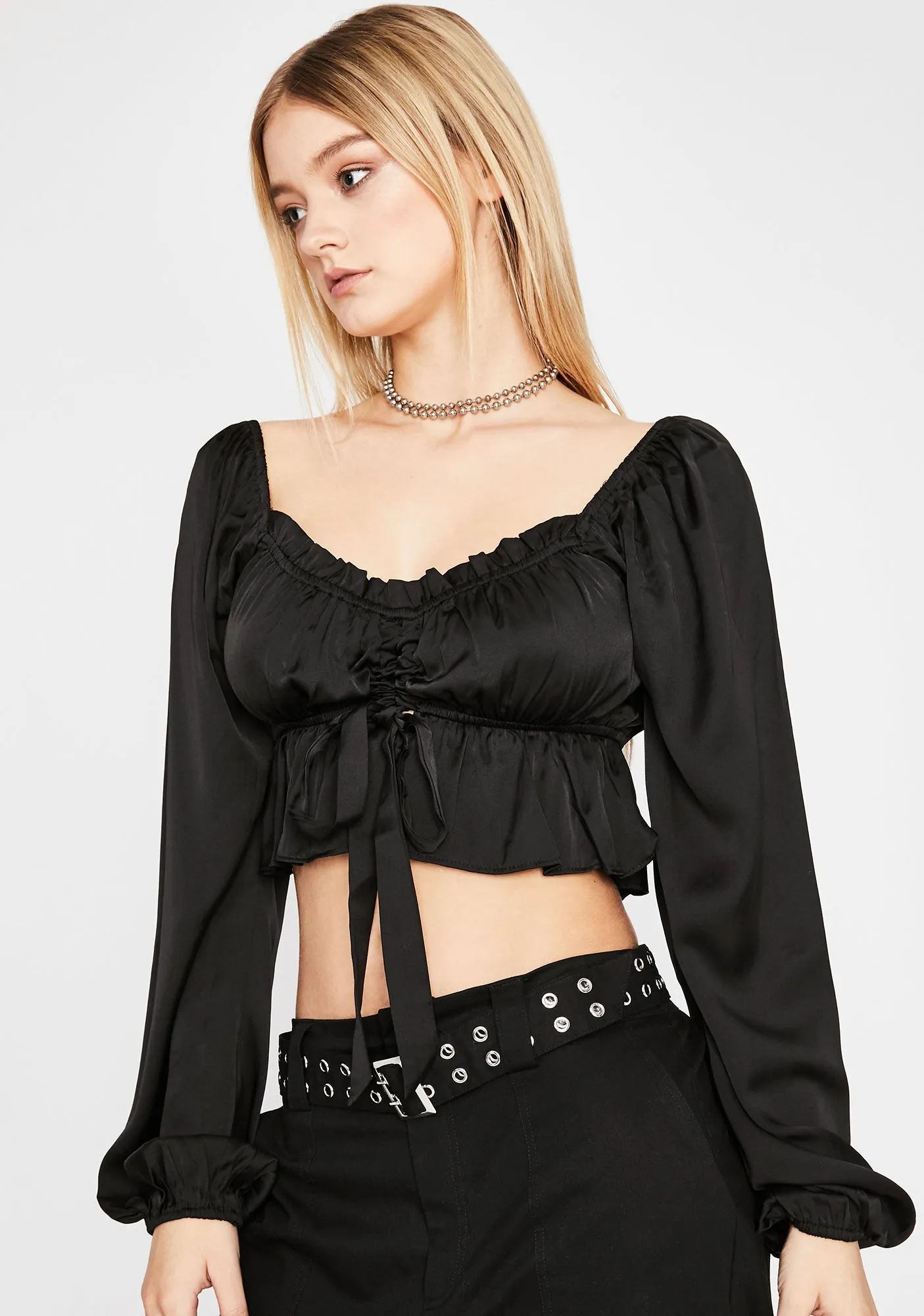 Fast Flirt Crop Blouse