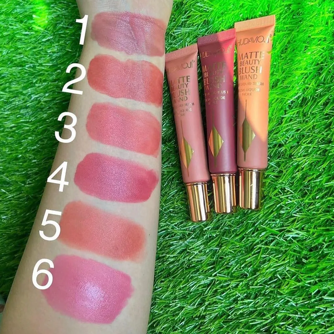 Hudamoji - 6 Color Creamy Liquid Blush