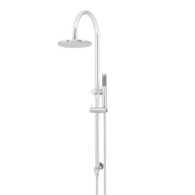Meir Gooseneck Shower Set with 200mm rose, Single-Function Hand Shower Chrome