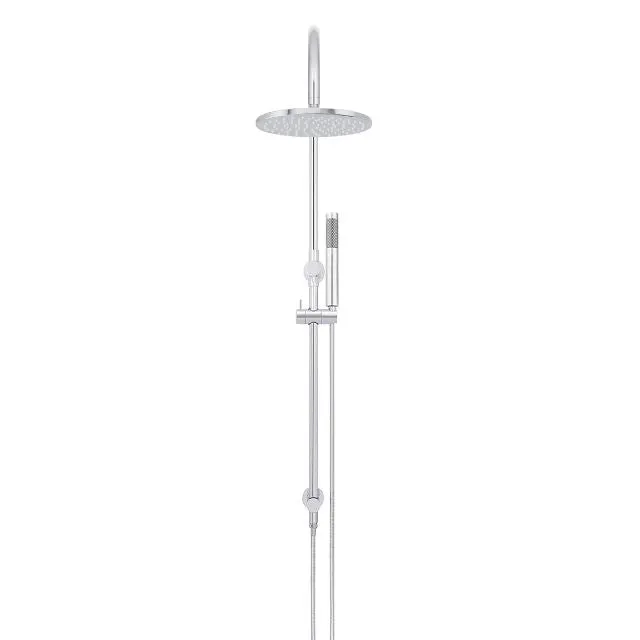 Meir Gooseneck Shower Set with 200mm rose, Single-Function Hand Shower Chrome