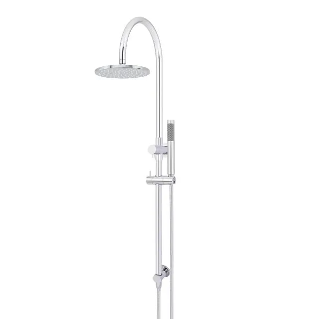 Meir Gooseneck Shower Set with 200mm rose, Single-Function Hand Shower Chrome