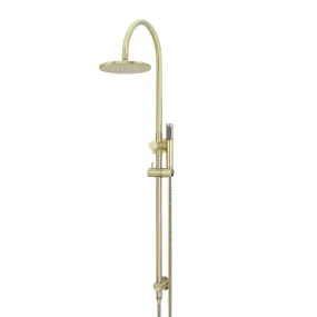 Meir Gooseneck Shower Set with 200mm rose, Single-Function Hand Shower Tiger Bronze