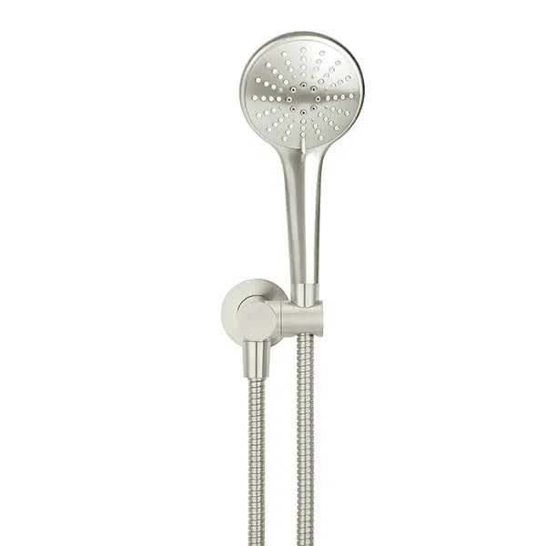 Meir Round 3 Function Hand Shower on Swivel Bracket Brushed Nickel