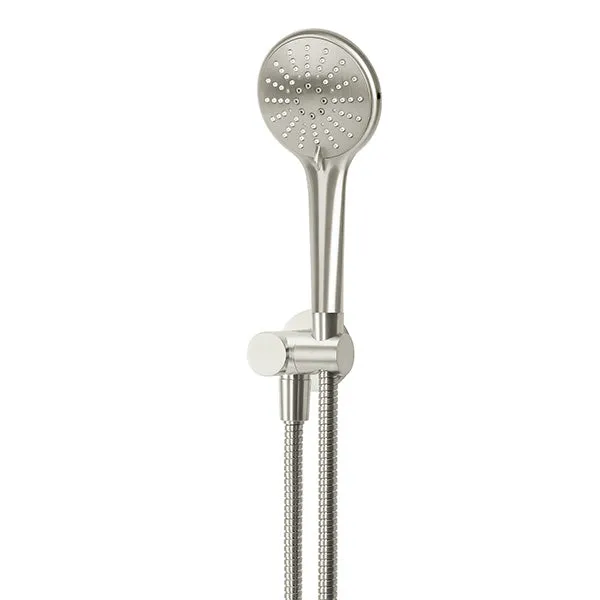 Meir Round 3 Function Hand Shower on Swivel Bracket Brushed Nickel