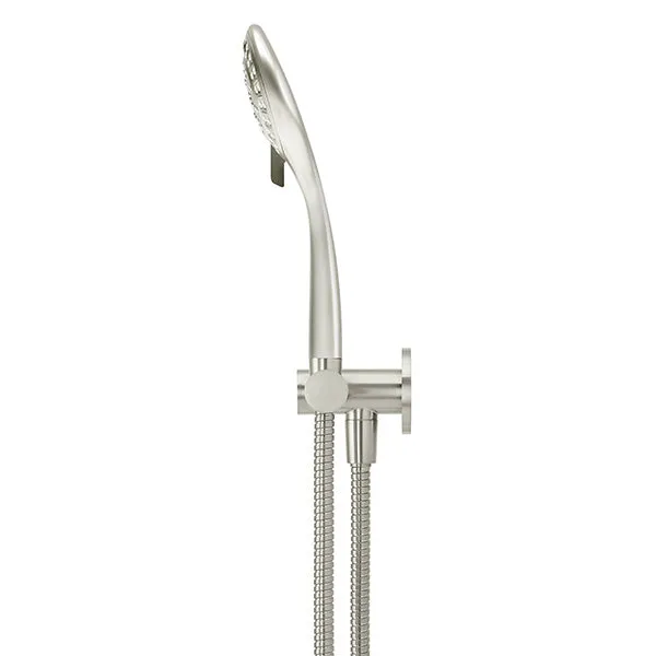 Meir Round 3 Function Hand Shower on Swivel Bracket Brushed Nickel