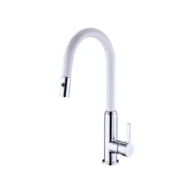 Nero Pearl Pull Out Sink Mixer Vegie Spray Function Chrome White