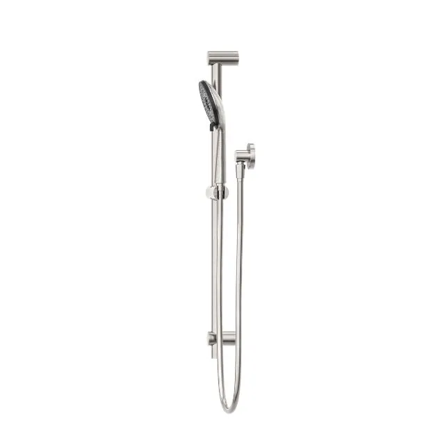 Nero Round Metal Project Rail Shower Brushed Nickel