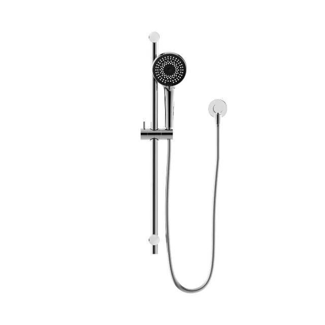 Nero Round Metal Project Rail Shower Chrome