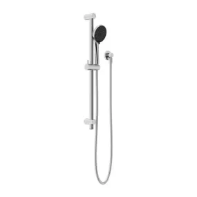 Nero Round Metal Project Rail Shower Chrome