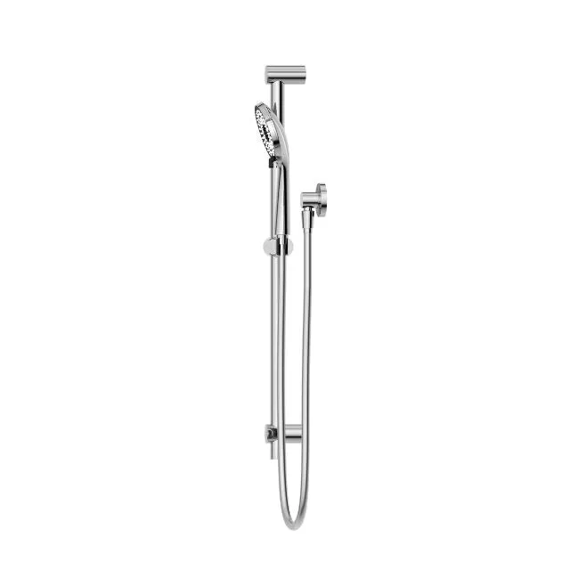 Nero Round Metal Project Rail Shower Chrome