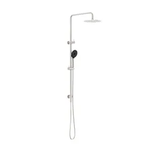 Nero Round Project Twin Shower 4 Star Rating Brushed Nickel