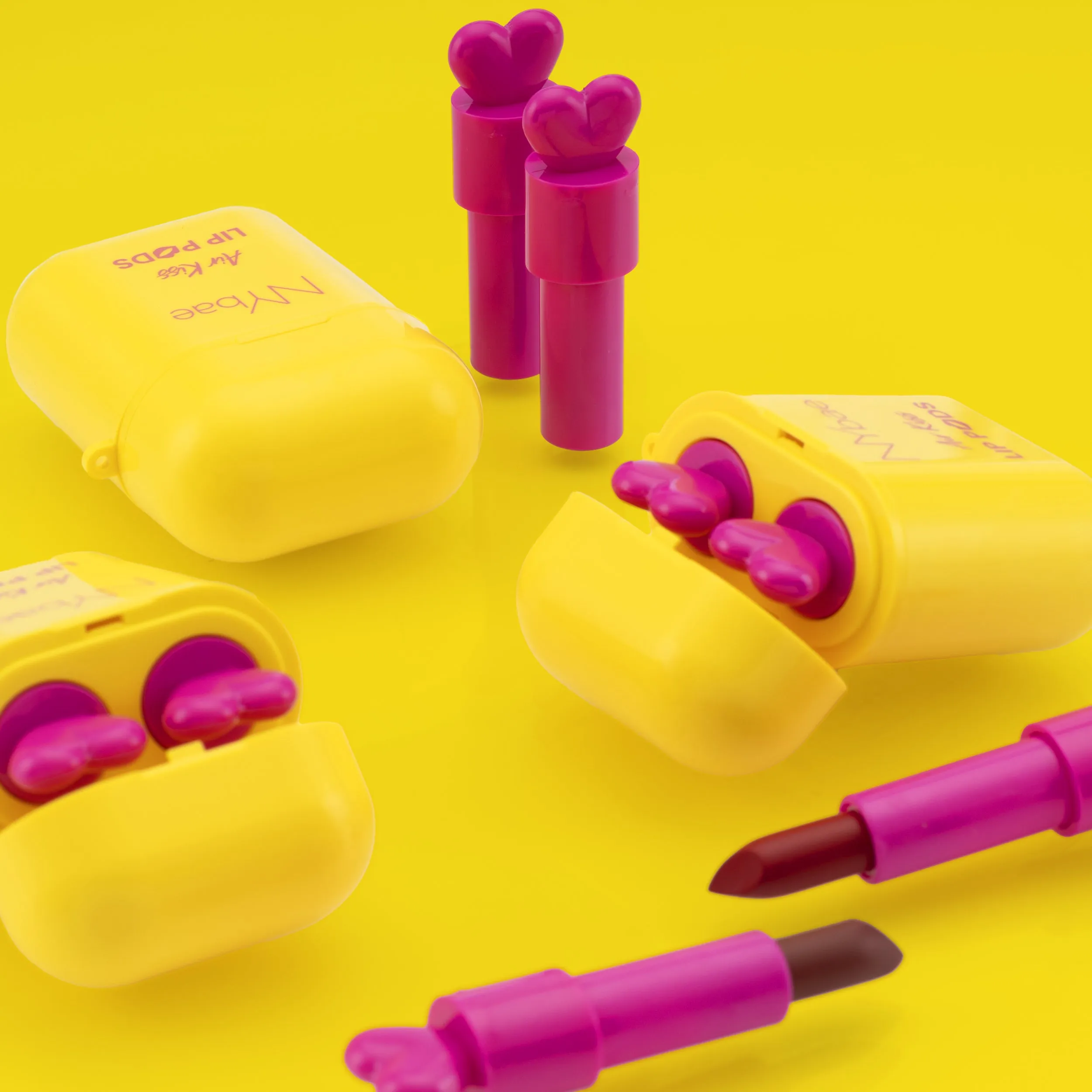 NY Bae Air Kiss Lip Pods - Everyday Affair 02 (2.4g)| Creamy Matte Lipstick | Brown & Nude Lipstick | Long Lasting | Lip & Cheek Stain | Moisturising | Airpods Case | Travel Kit