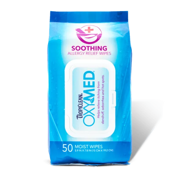 TropiClean OxyMed Allergy Relief Wipes